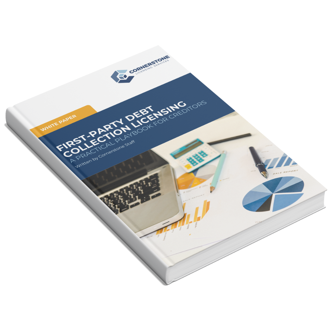 First-Party Debt Collection Licensing Playbook cover