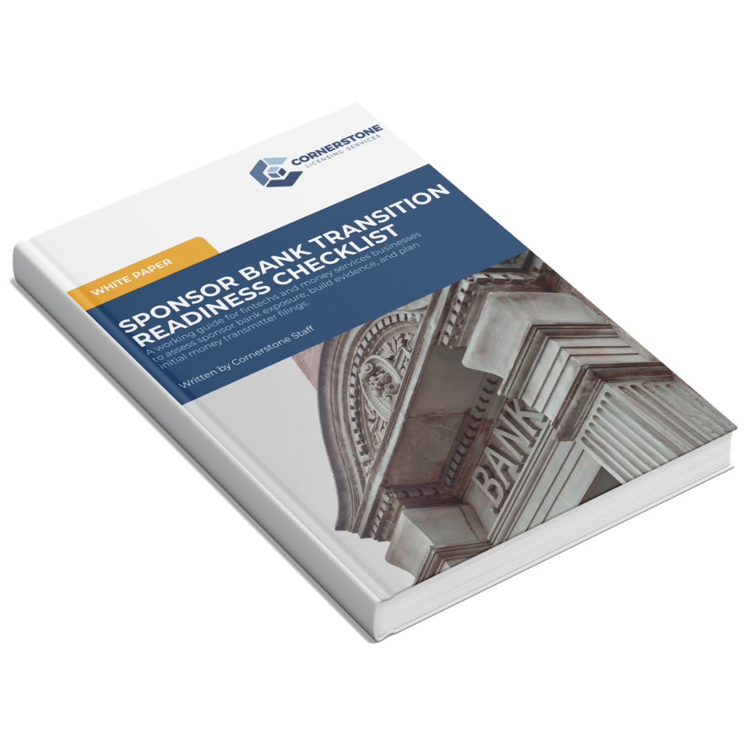 SPONSOR BANK TRANSITION READINESS CHECKLIST